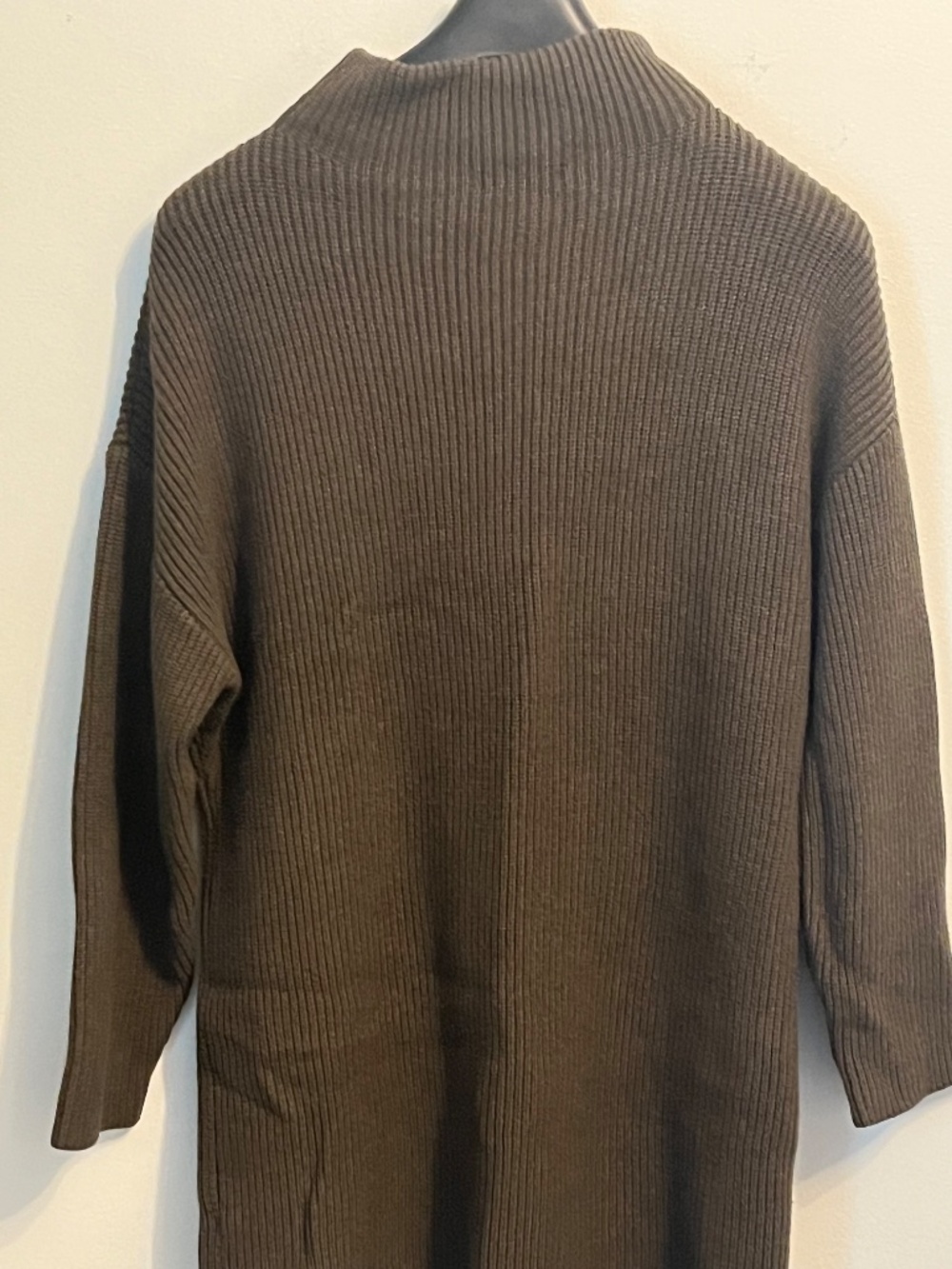 Long Sleeve Turtleneck Sweaterdress Ribbed Knit Oversized Fall Winter - Small - Picture 6 of 8